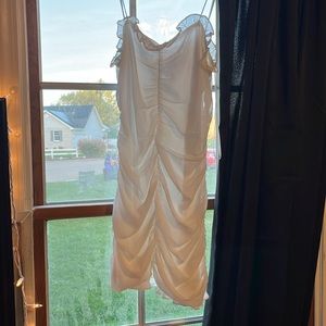 white mini dress